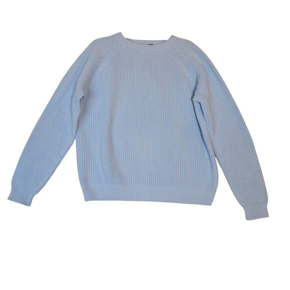 Lands End Youth Size Med 10-12 Pullover Crew Neck‎ Sweater Blue Uniform - Picture 1 of 6